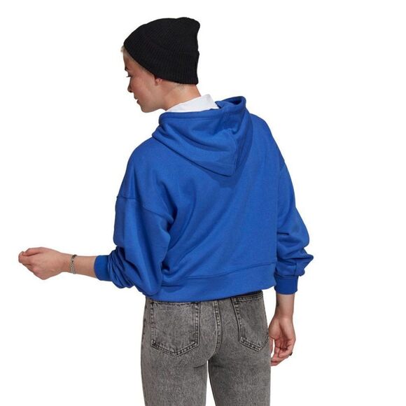 NWT ADIDAS ORIGINALS CROPPED HOODIE BOLD BLUE SZ M - Picture 2 of 4